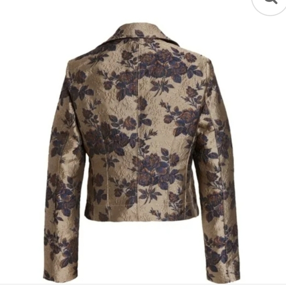 NWT BlankNyc Floral Brocade Women's Moto Jacket - Picture 2 of 9